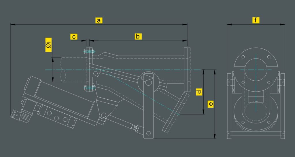 Válvulas de desvío para transporte neumático Descripción de la imagen