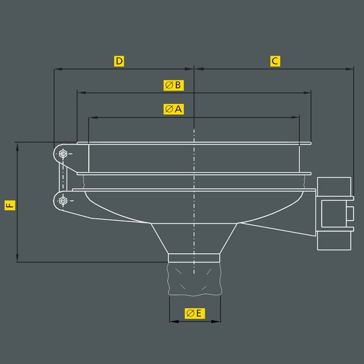 Dibujo extractor vibratorio..